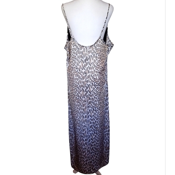Vintage Marcie Stuart Union Made Leopard Print Lace Panel Slip Dress Size 3X - Picture 4 of 7